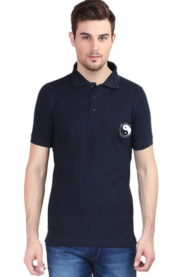 Soft and Breathable Cotton Polo T-Shirt with Artistic Print - Image 6