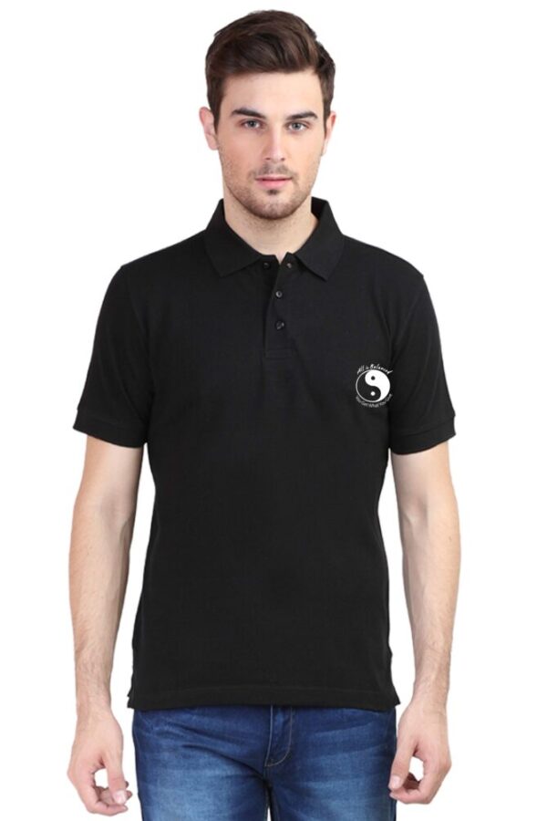 Soft and Breathable Cotton Polo T-Shirt with Artistic Print - Image 8