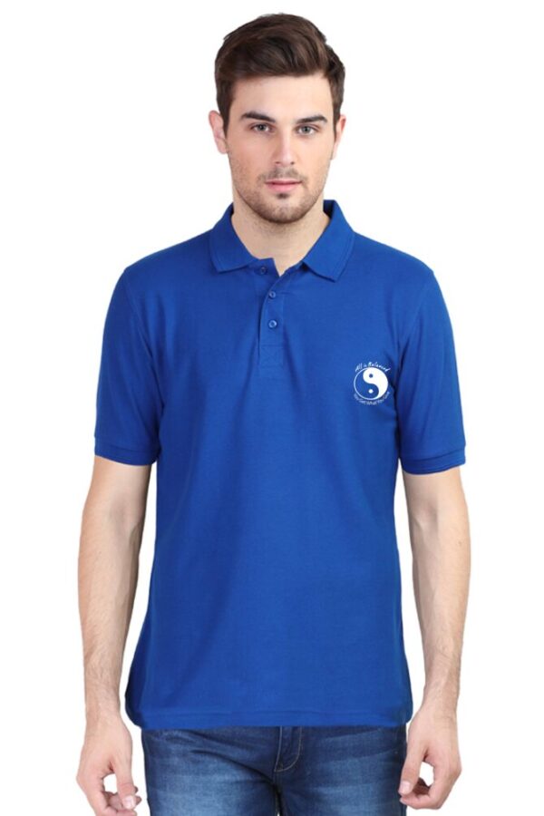 Soft and Breathable Cotton Polo T-Shirt with Artistic Print - Image 4