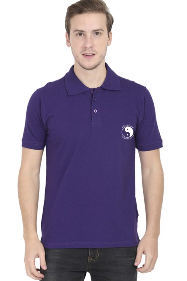 Soft and Breathable Cotton Polo T-Shirt with Artistic Print