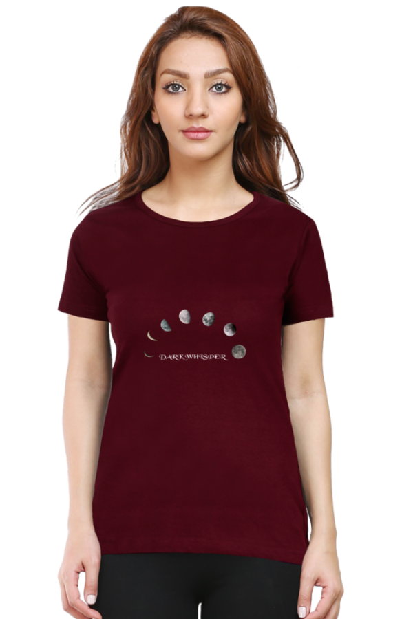 Elegant Women's Cotton T-Shirt with Artistic Design