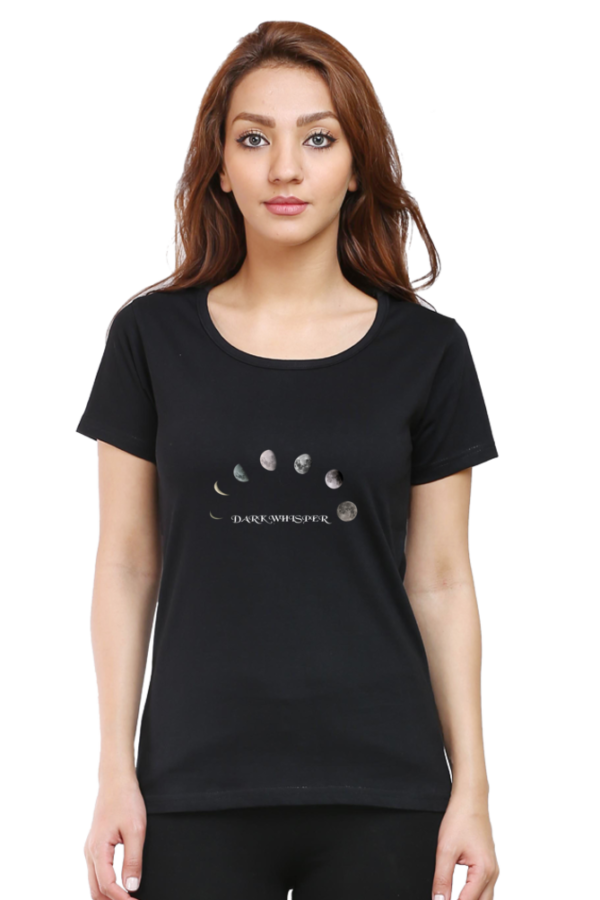 Elegant Women's Cotton T-Shirt with Artistic Design - Image 2