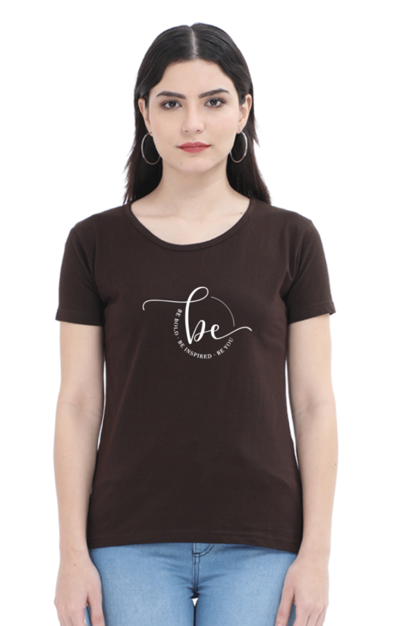 Trendy Modern Typography Printed Cotton T-Shirt for Women - Image 7