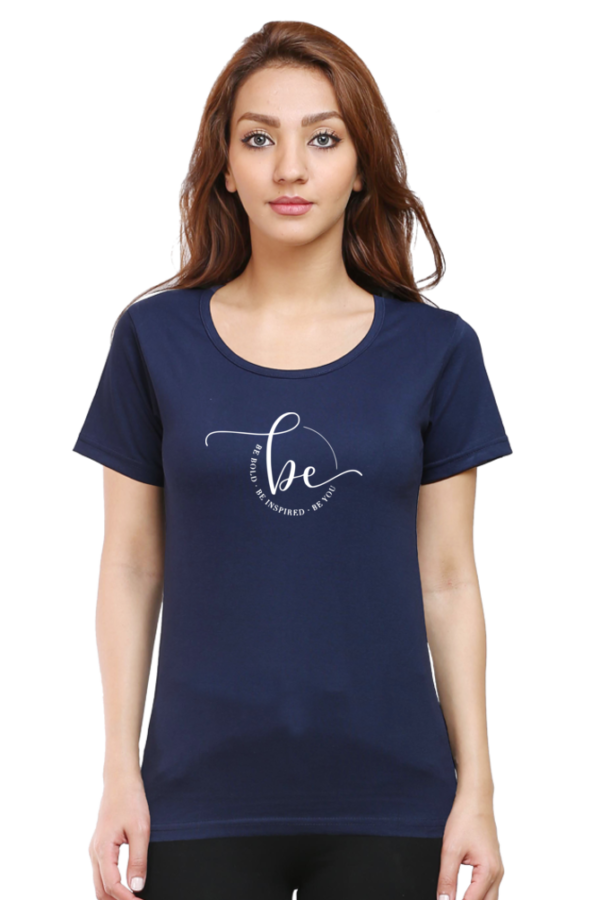 Trendy Modern Typography Printed Cotton T-Shirt for Women - Image 5