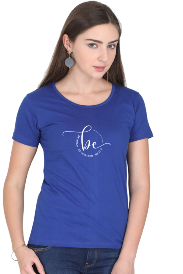 Trendy Modern Typography Printed Cotton T-Shirt for Women - Image 4