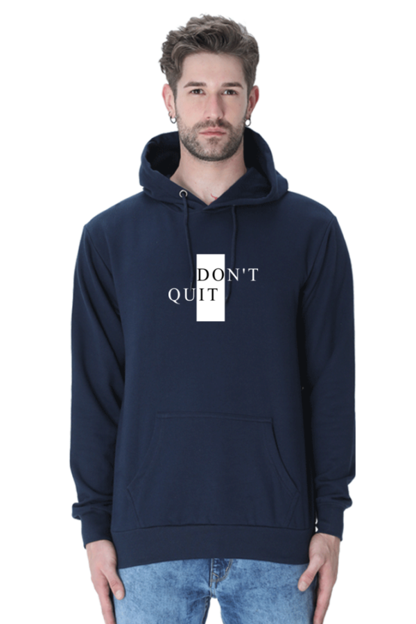 Blue hoodie for Men with a bold message