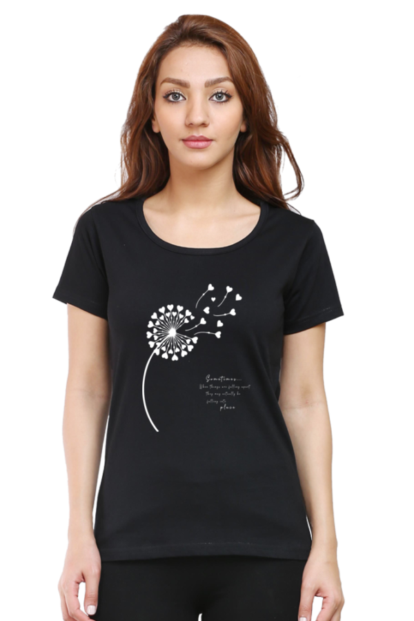 Elegantly designed women's round neck Tshirt