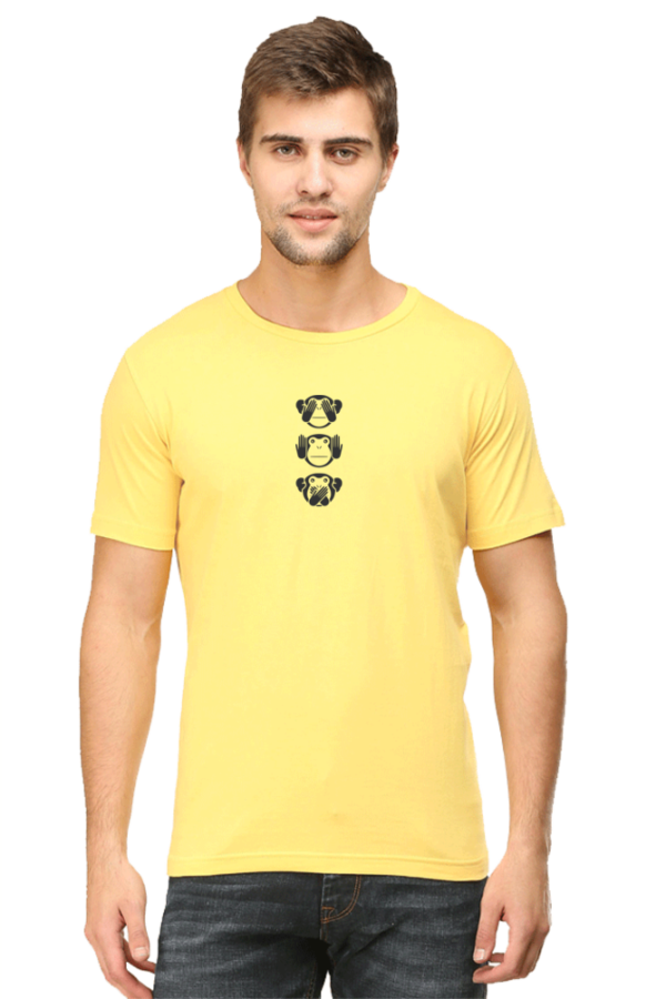 Cotton round neck Tshirt with an artistic print - Image 6