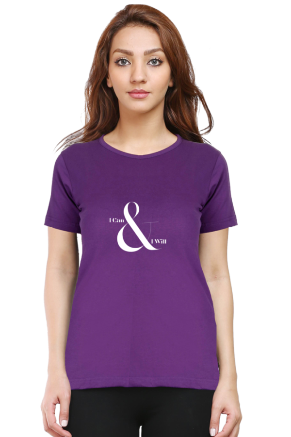 Trendy typography based cotton Tshirt for Women - Image 2